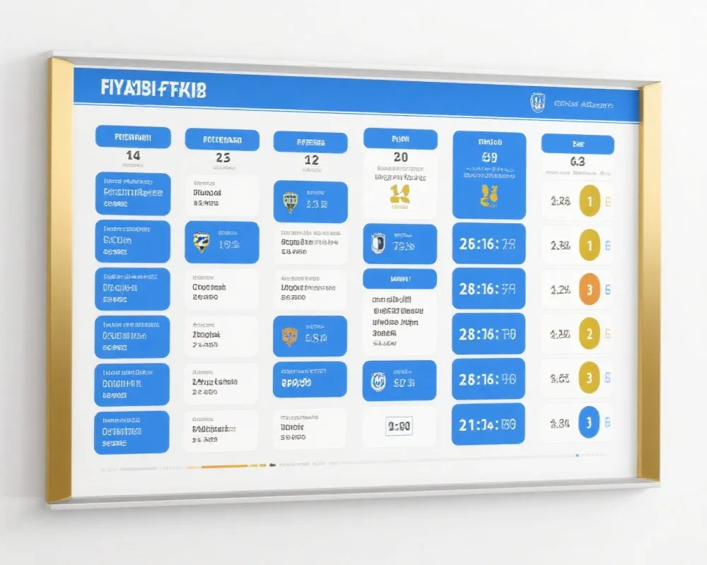 世界盃賽程與賽果示意圖